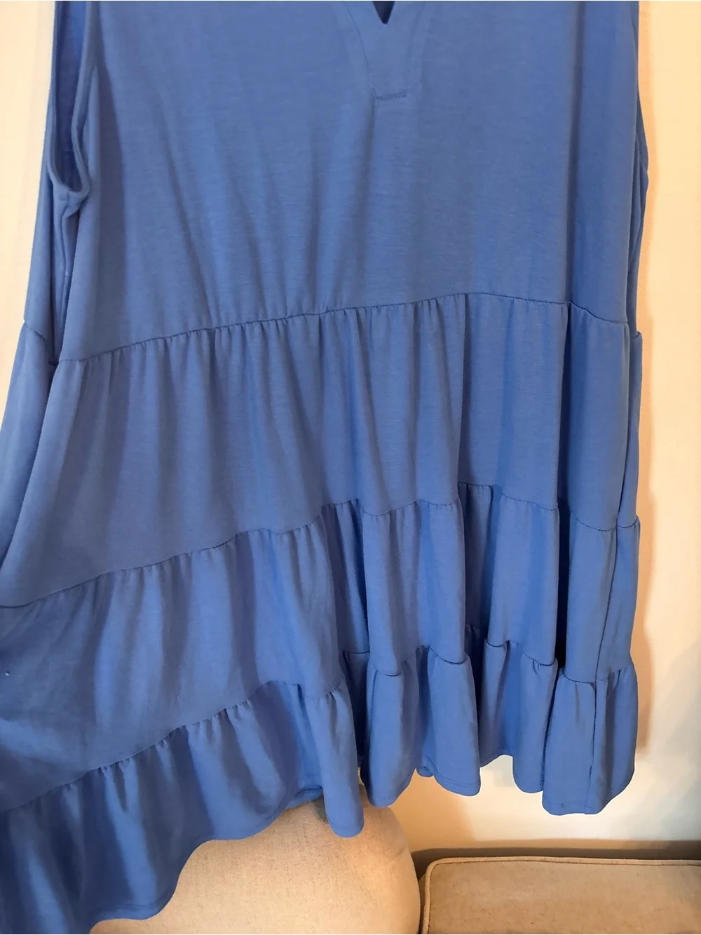 crown & ivy Blue Tiered Sleeveless Dress